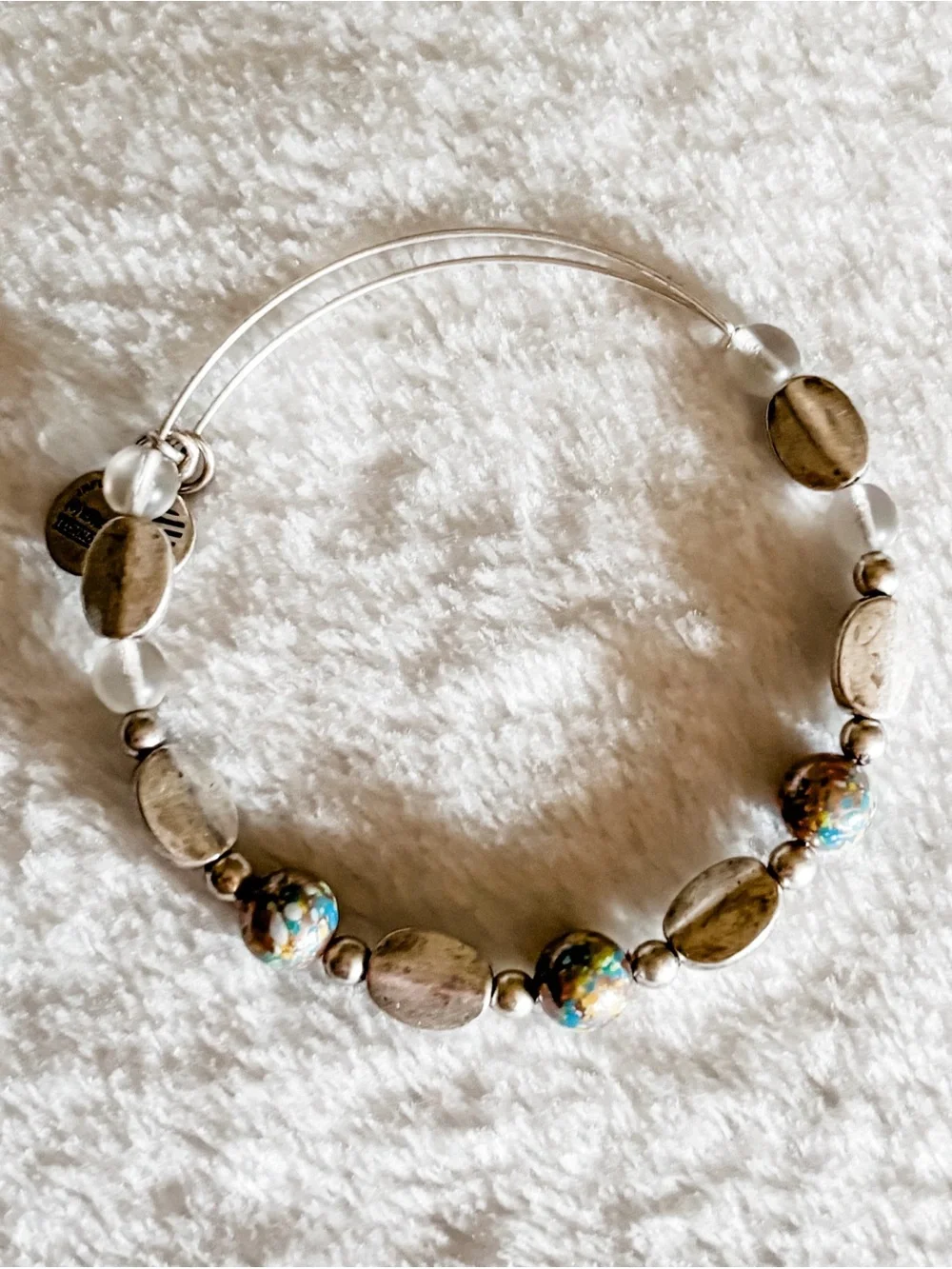 Alex and Ani Cosmo Beaded Bangle - Silver